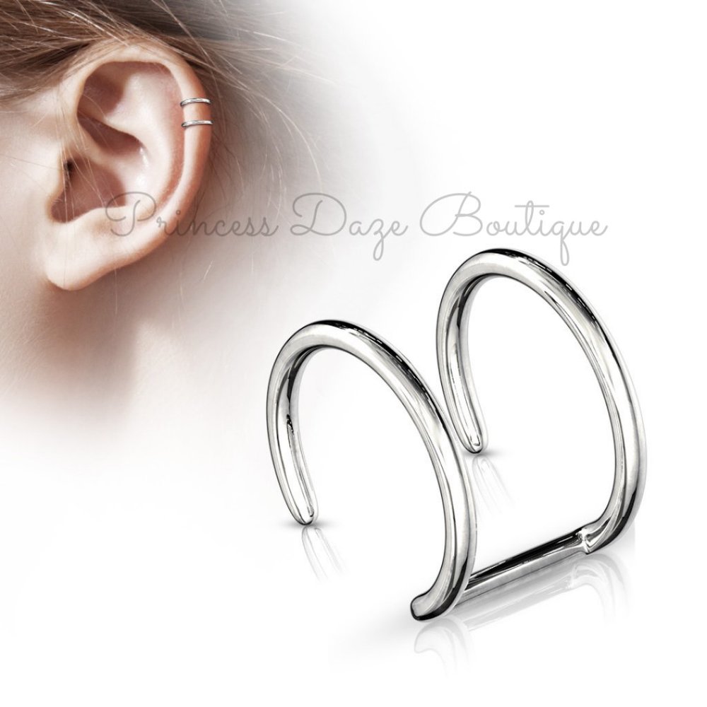 Clip On Ear Cuff / Fake Cartilage Non Piercing Earring‎